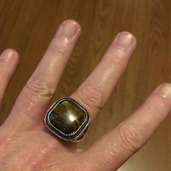 Chalcedony agate jade ring - Picture 3 of 5